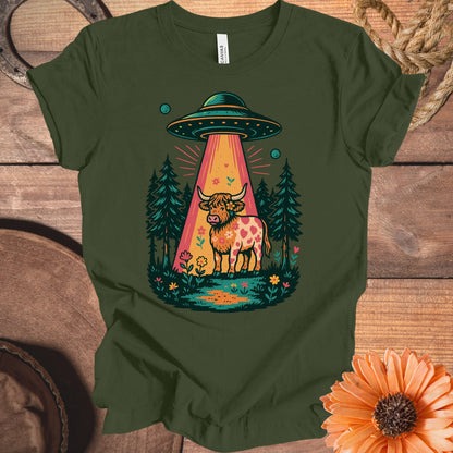 Alien Abduction Art Design Green T-Shirt product