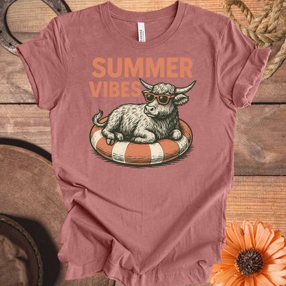 Summer Vibes Bull Wearing Sunglasses T-Shirt product