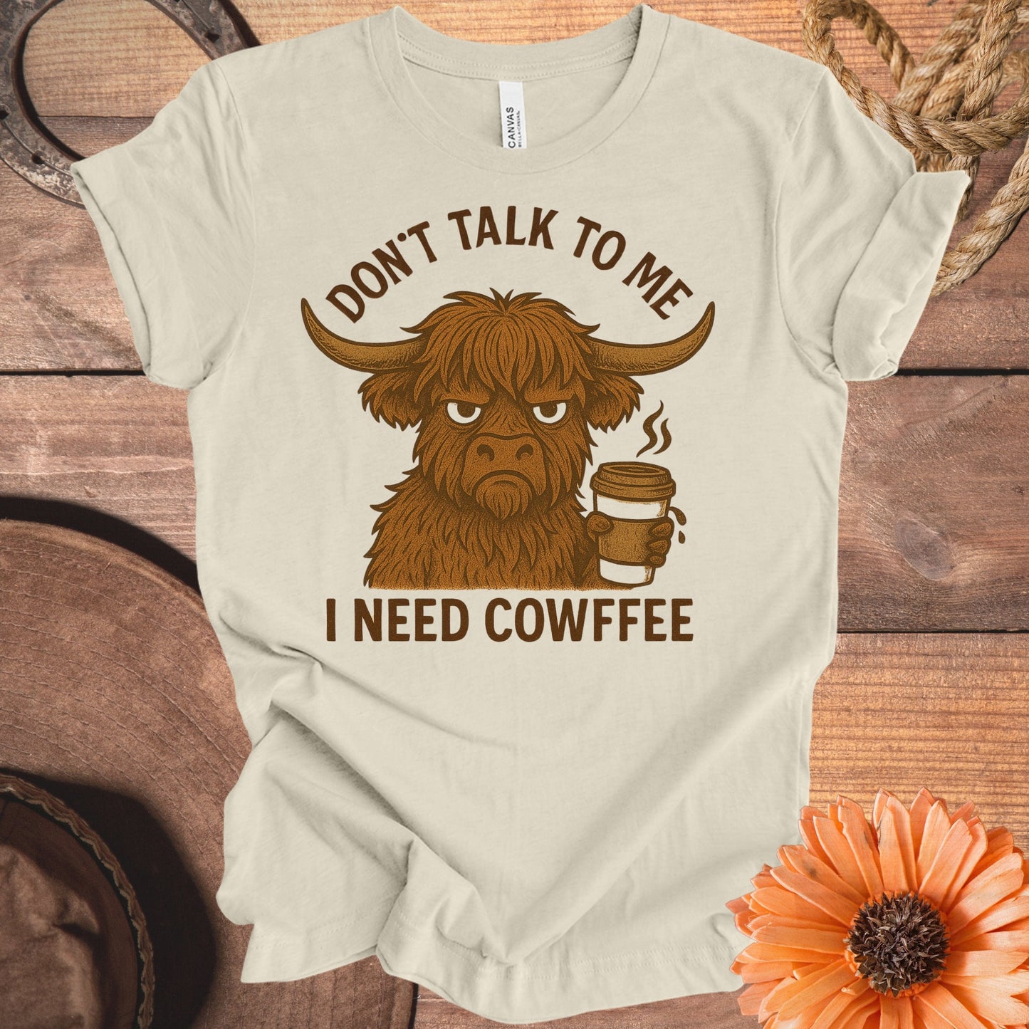 Don't Talk To Me I Need Cowffee Graphic Tee product