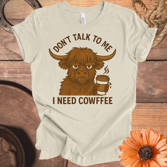 Don't Talk To Me I Need Cowffee Graphic Tee product