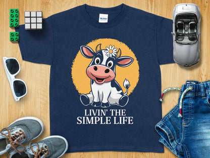 Livin' the Simple Life Cute Cow Graphic product type