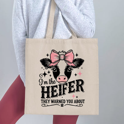 I'm the Heifer They Warned You About Tote Bag product type