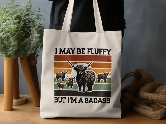 I May Be Fluffy But I'm A Badass Tote Bag product type