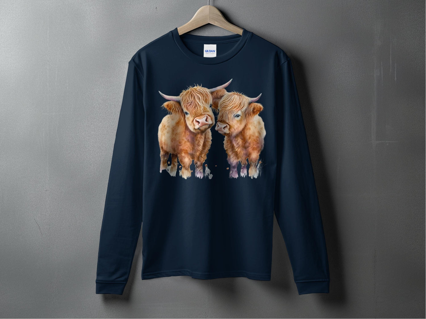 Adorable Highland Cow Friends Long Sleeve Shirt product type