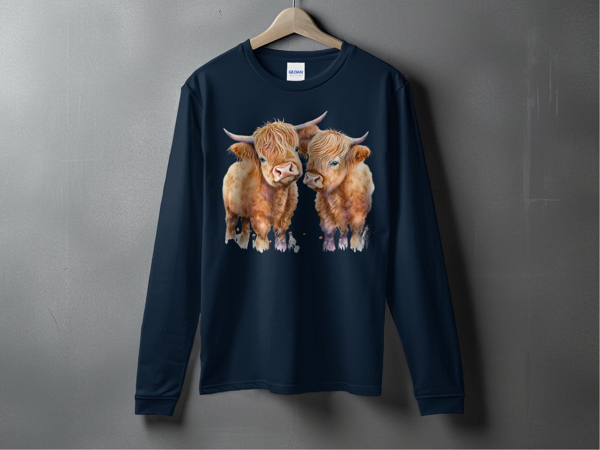 Adorable Highland Cow Friends Long Sleeve Shirt product type