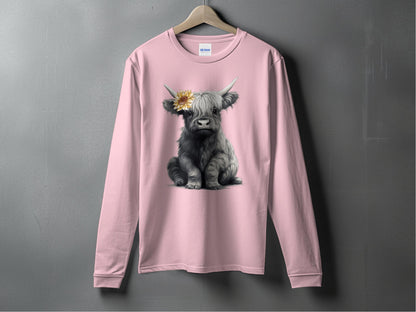 Cute Highland Cow Graphic Long Sleeve Shirt product type
