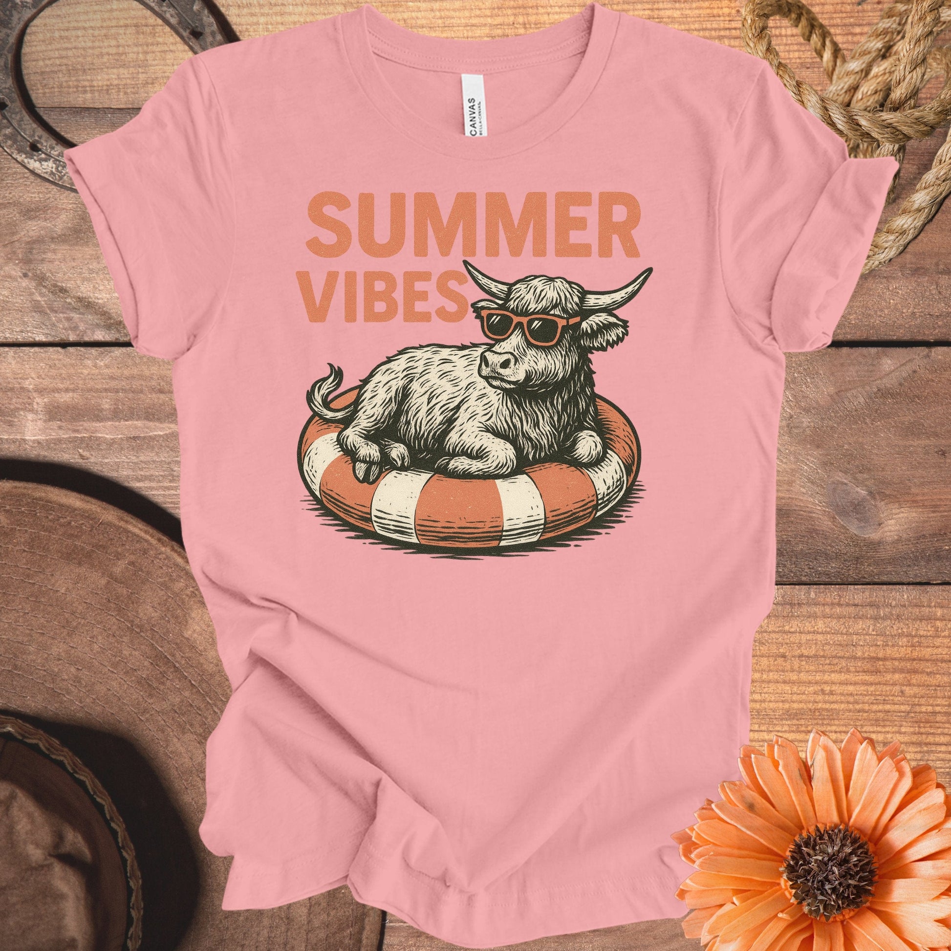 Summer Vibes T-Shirt with Relaxing Bull design shirt