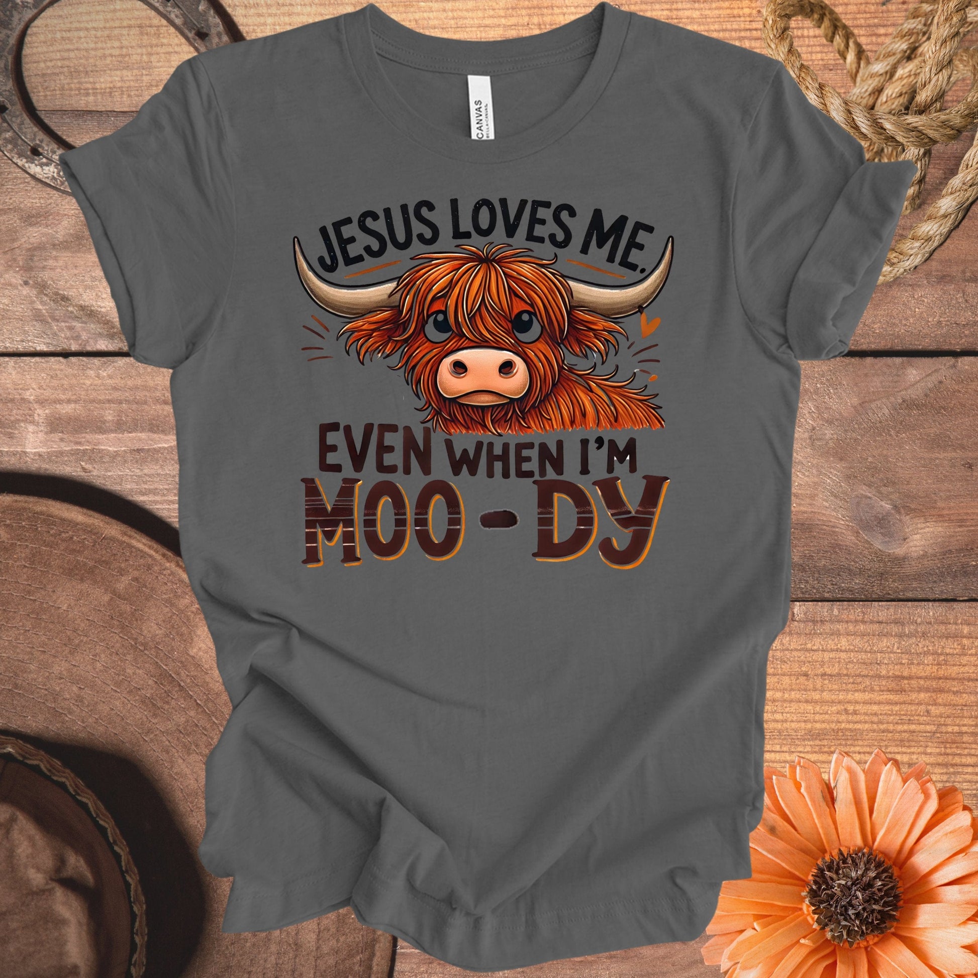 Jesus Loves Me Even Moody Funny Animal Tee product