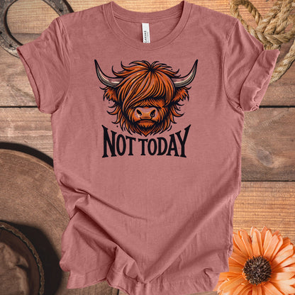 Not Today Highland Cow Graphic T Shirt product type