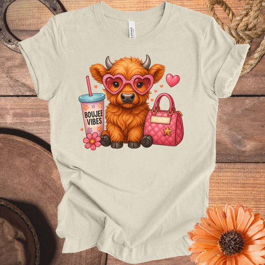 Cute Highland Cow with Accessories T-Shirt product
