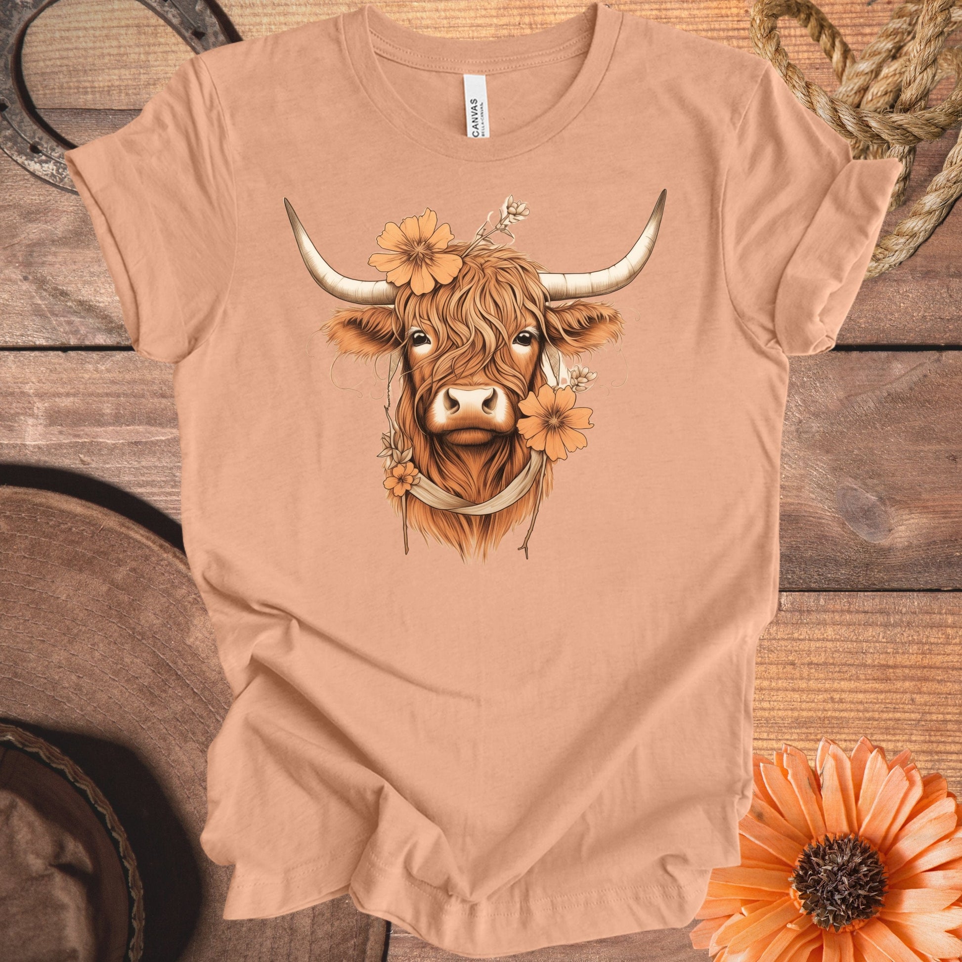 Highland Cow Graphic Print Casual Wear T-shirt product type