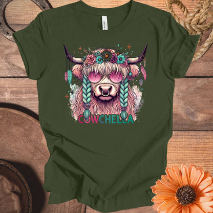 Cute Cowchella Floral Printed Animal Shirt product