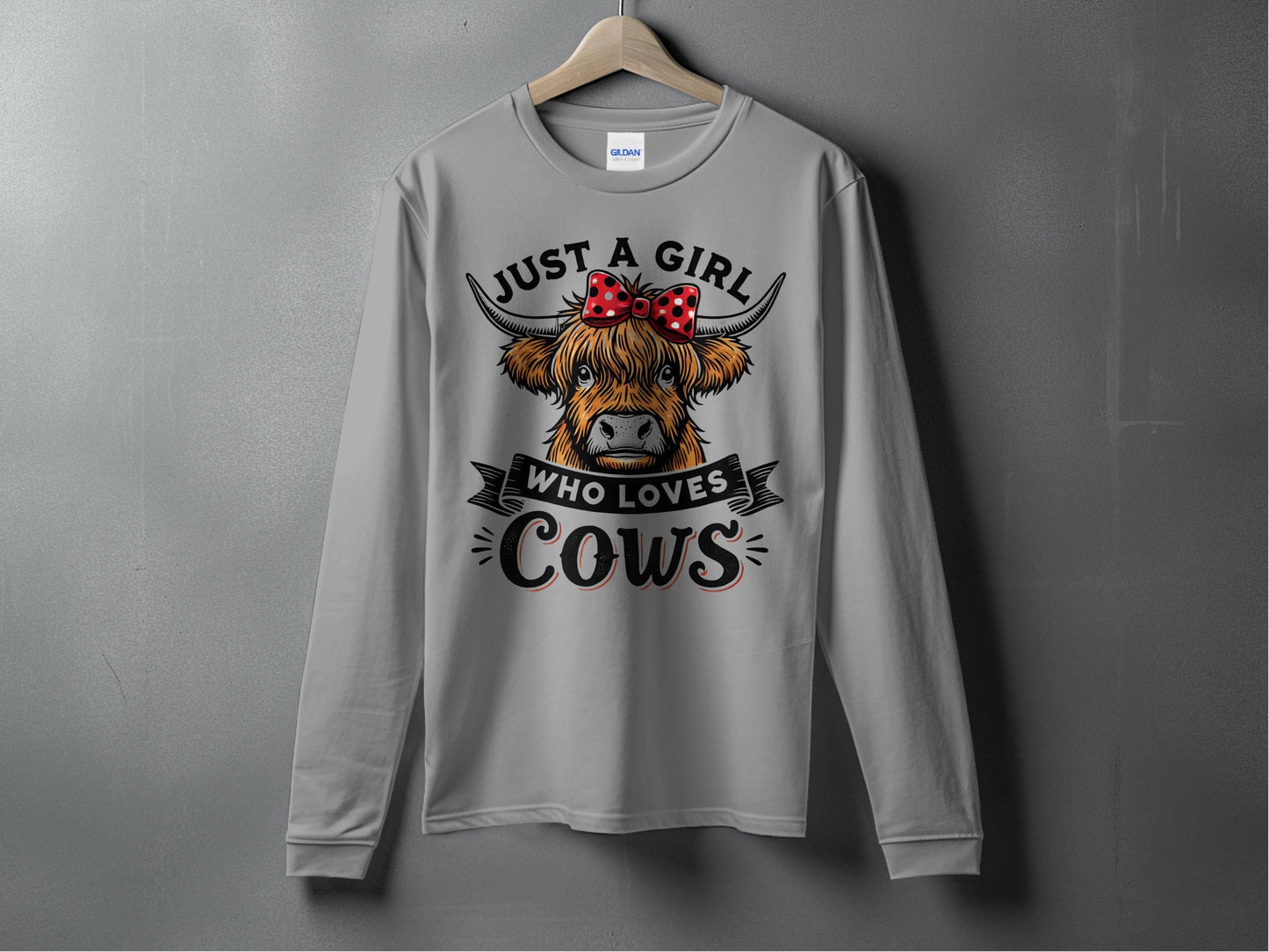 Just A Girl Who Loves Cows long sleeve product