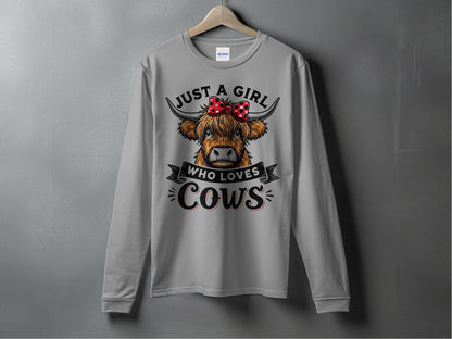 Just A Girl Who Loves Cows long sleeve product