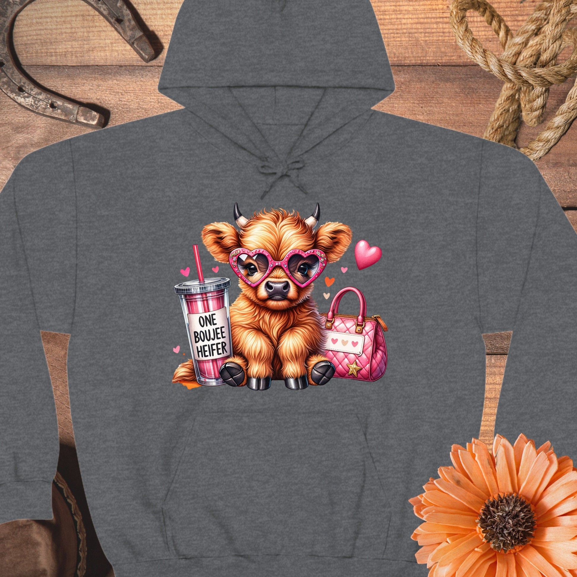 One Boujee Heffer Cute Cow Hoodie product